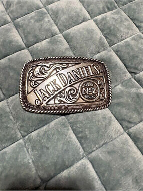 Jack Daniel's Old No. 7 Western Belt Buckle Silver 2005